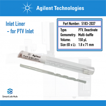 Agilent PTV liner, 1.8mm id, 150µl, multi baffle, deactivated