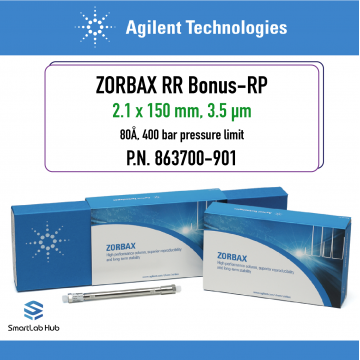 Agilent ZORBAX RR Bonus-RP, 80Å, 2.1x150mm, 3.5µm