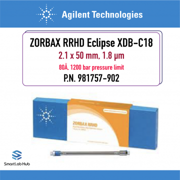 Agilent ZORBAX RRHD Eclipse XDB-C18, 80Å, 2.1x50mm, 1.8µm Agilent ZORBAX RRHD Eclipse XDB-C18, 80Å, 2.1x50mm, 1.8µm