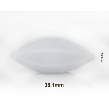 Bel-Art Spinbar® Teflon® Elliptical (Egg-Shaped) Magnetic Stirring Bar; 38.1 x 15.9mm, White